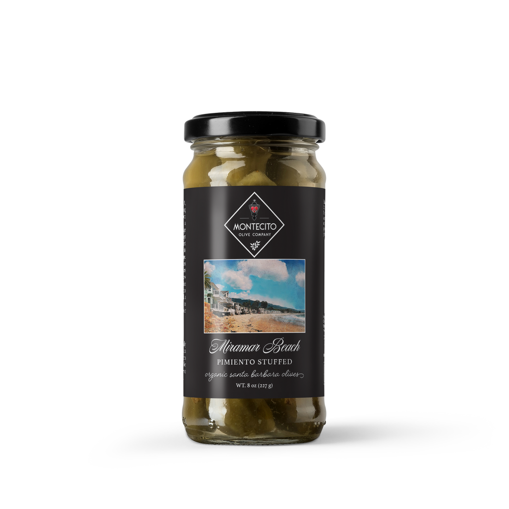 MIRAMAR BEACH Organic Pimiento Stuffed Santa Barbara Olives